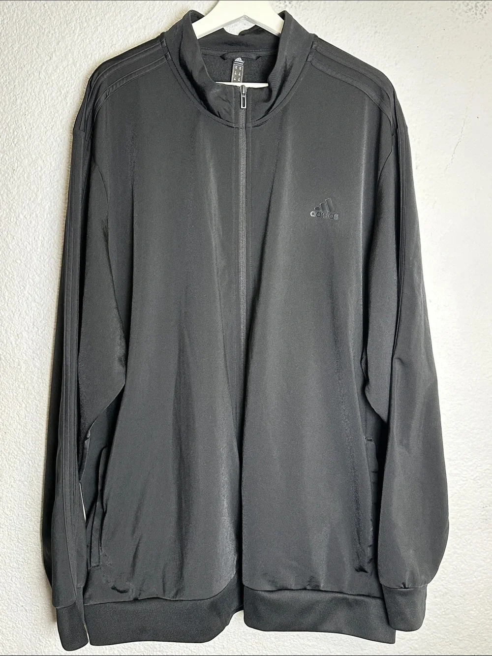 Adidas Men’s Track Jacket Black Full Zip Size 3XL‎